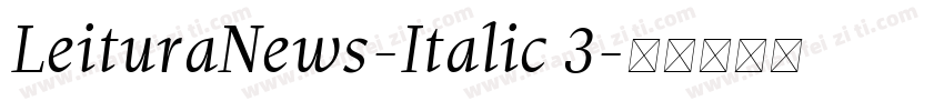 LeituraNews-Italic 3字体转换